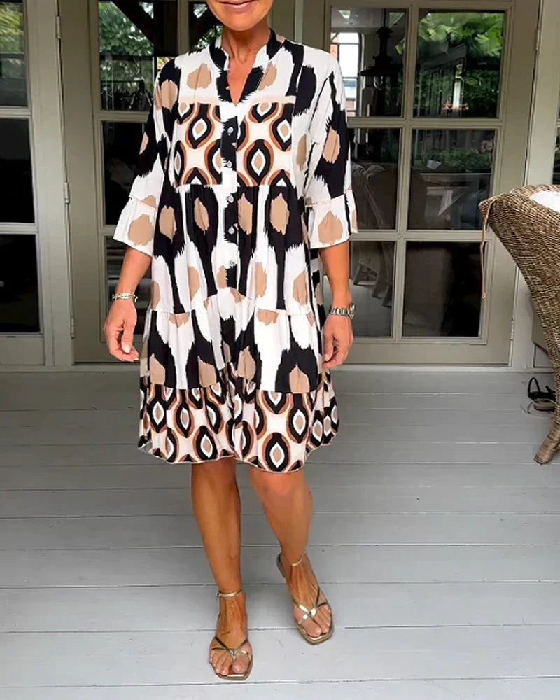 Talia - Vestido Midi Impreso