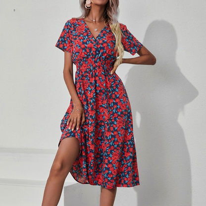 KELLY – VESTIDO MIDI ENVOLVENTE FLORECIDO