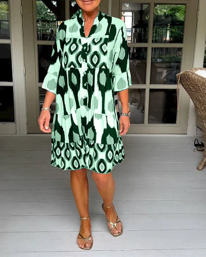Talia - Vestido Midi Impreso