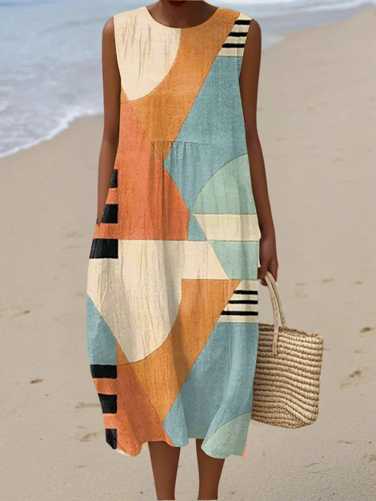 Iris | Vestido Geométrico Midi