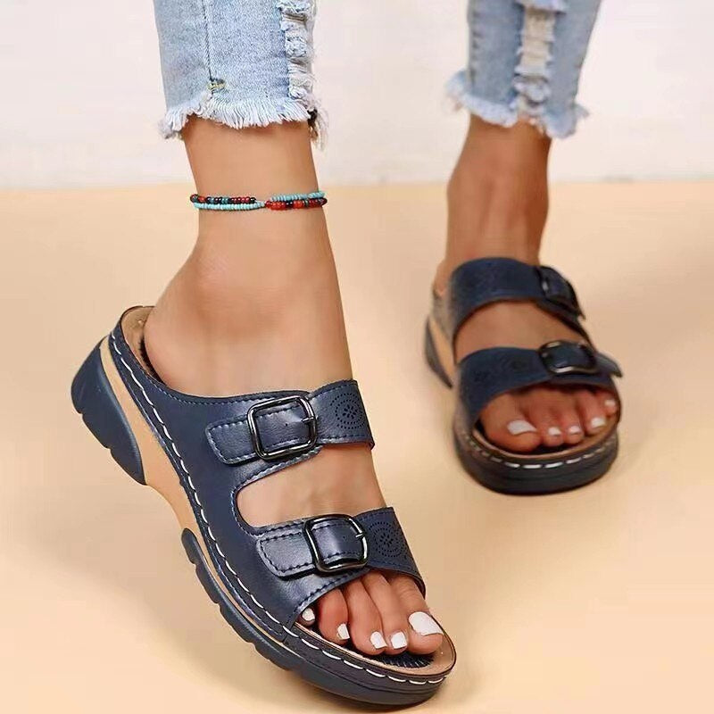 Orthoflex - Sandalias ortopédicas con doble velcro