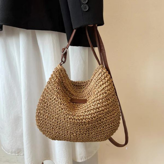 Fredhild | Bolso de Hombro Estilo Clásico Tejido