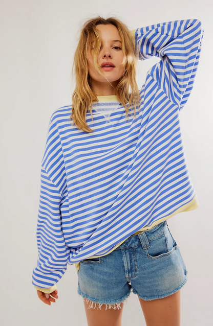 LINDA - SUÉTER OVERSIZED A RAYAS