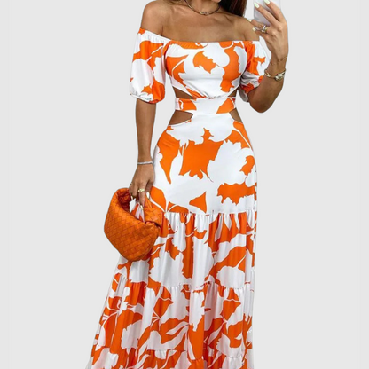 Arden - Vestido Midi Elegante con Corte Irregular