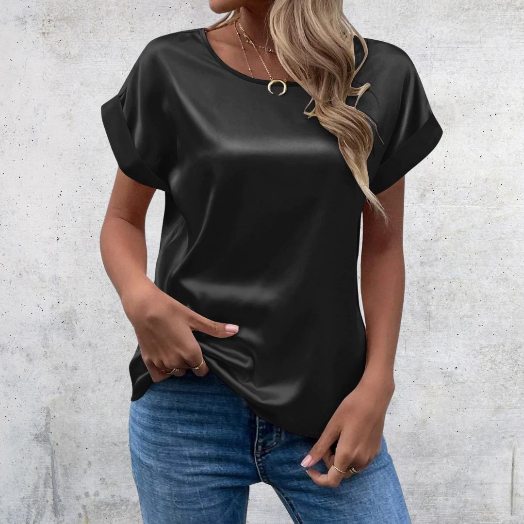 Mabel – Blusa con Mangas Arremangadas