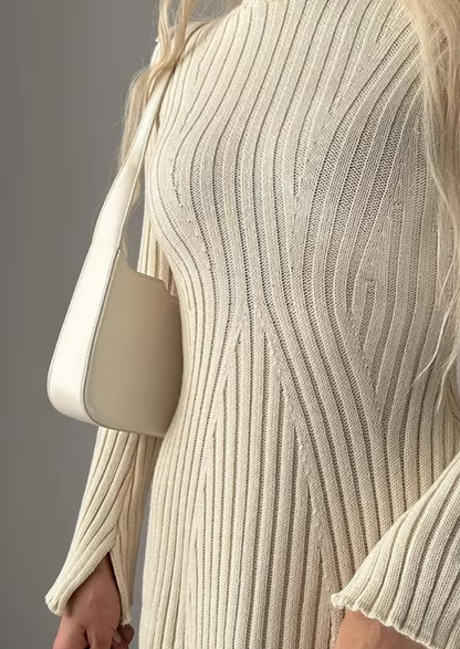Faustine - Elegante Vestido Mini de Punto Acanalado