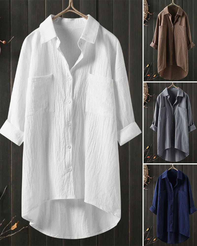 Olivia™ | Blusa Suelta y Cómoda de Color Sólido