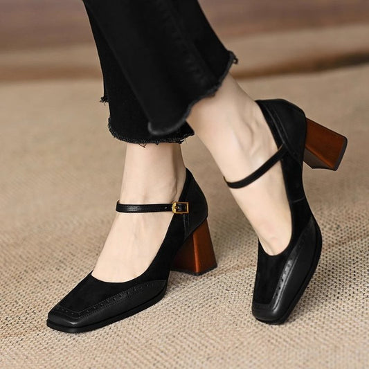 Emmy - Elegantes sandalias de punta cuadrada para mujeres