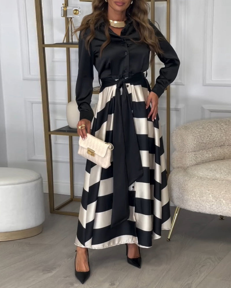 Ariana - Vestido de Elegancia Rayada