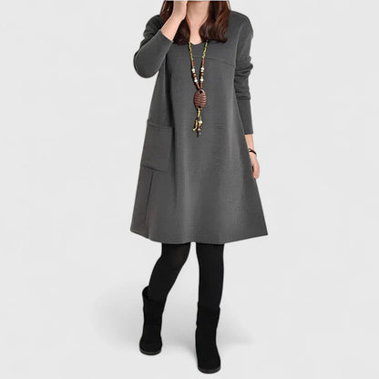 VICKY – VESTIDO A-LINE DE ELEGANCIA RELAJADA