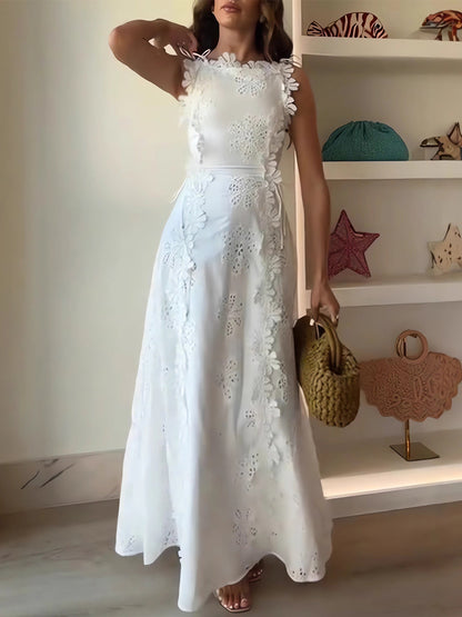 ELENA – VESTIDO MAXI BORDADO SUSURRO DEL JARDÍN