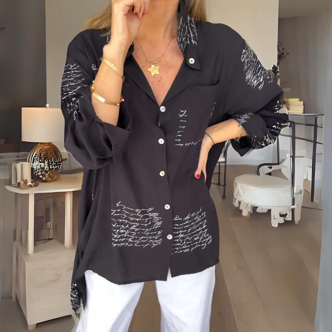 Skylar – Camisa de botones manuscrita