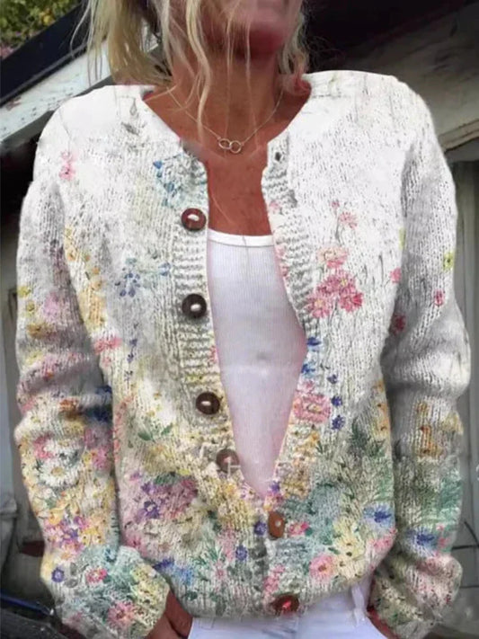 LILA | Cárdigan de Patrón Floral