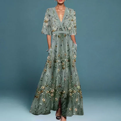 Jamie - Vestido Elegante con Patrón de Flores