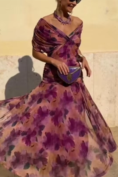 Louise | Vestido Maxi Elegante de Fiesta con Escote en V