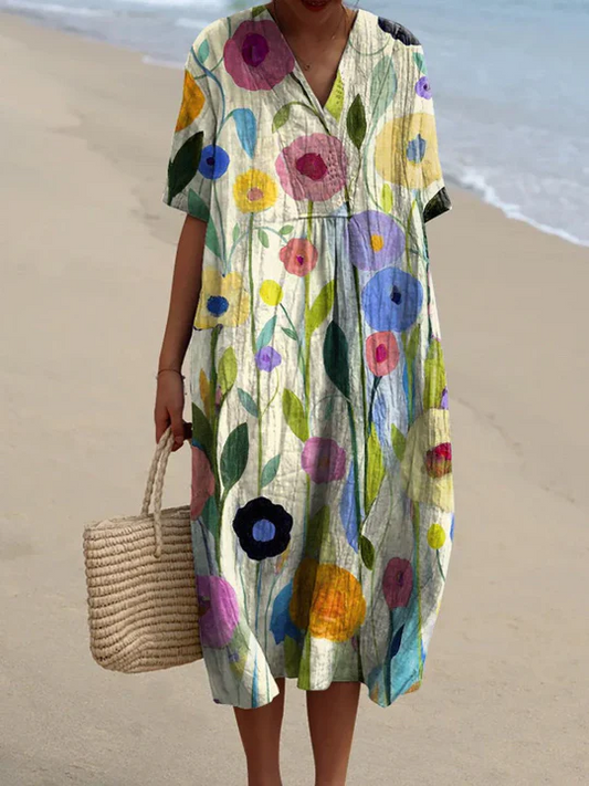 GABRIELA – VESTIDO INFORMAL CON TEMA FLORAL