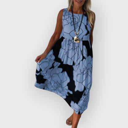 EVITA – VESTIDO FLORAL ELEGANTE CON HOMBROS DESCUBIERTOS