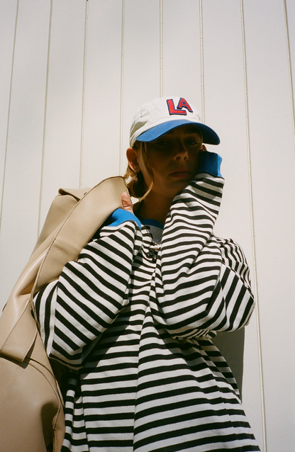LINDA - SUÉTER OVERSIZED A RAYAS