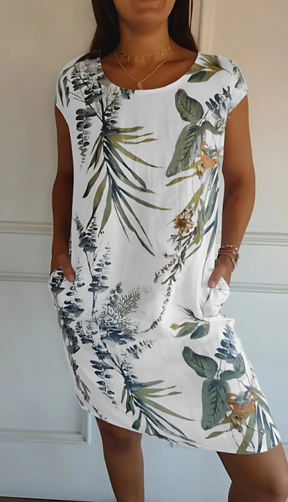 Iris - Vestido impreso casual de corte holgado hasta la rodilla