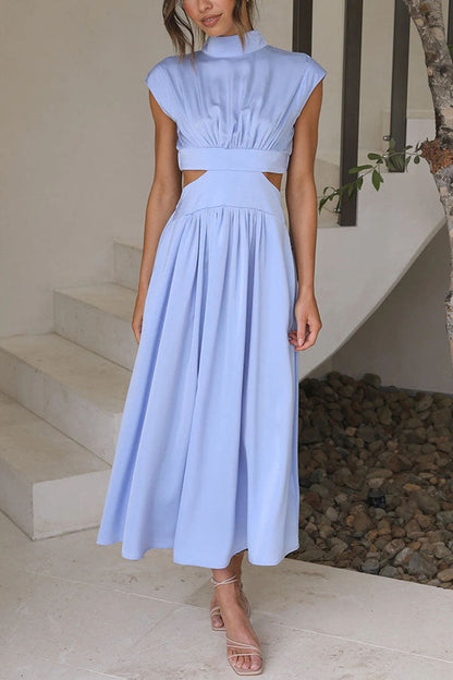 Quincy | Vestido Midi con Corte y Bolsillos