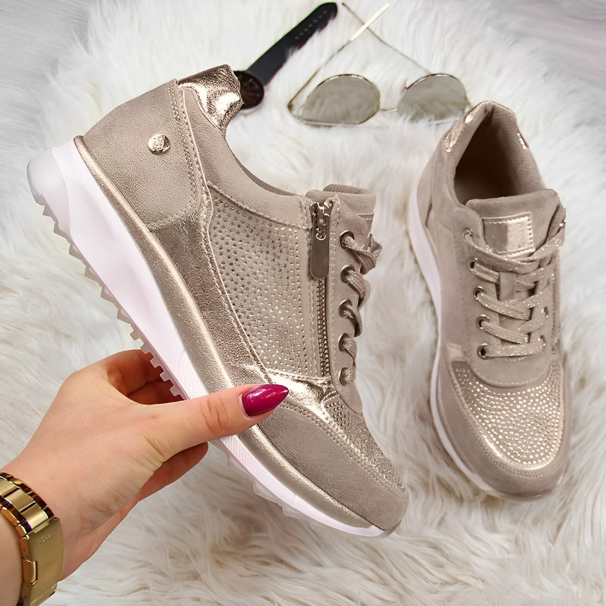 Pro Shoes – Zapatillas deportivas cómodas con cierre práctico