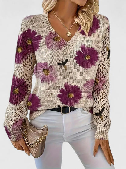 CHARLIE – SUÉTER DE PUNTO CON ENCANTO FLORAL