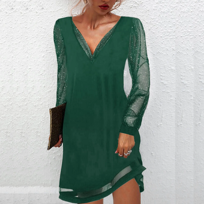 AvaBella™ – Vestido Elegante de Cuello en V