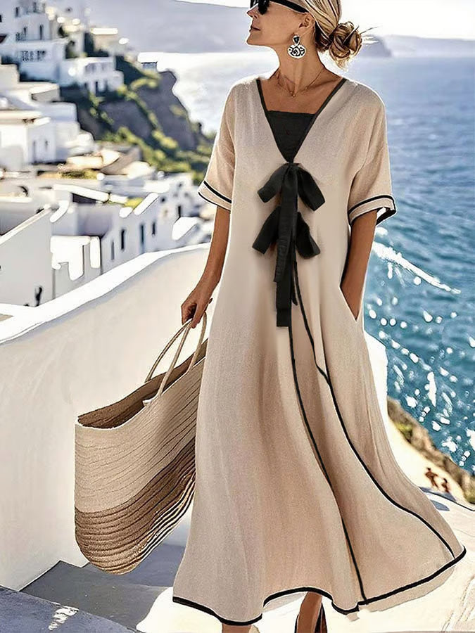 Vestido de lino suave y relajado