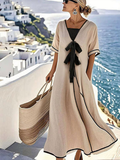 Vestido de lino suave y relajado