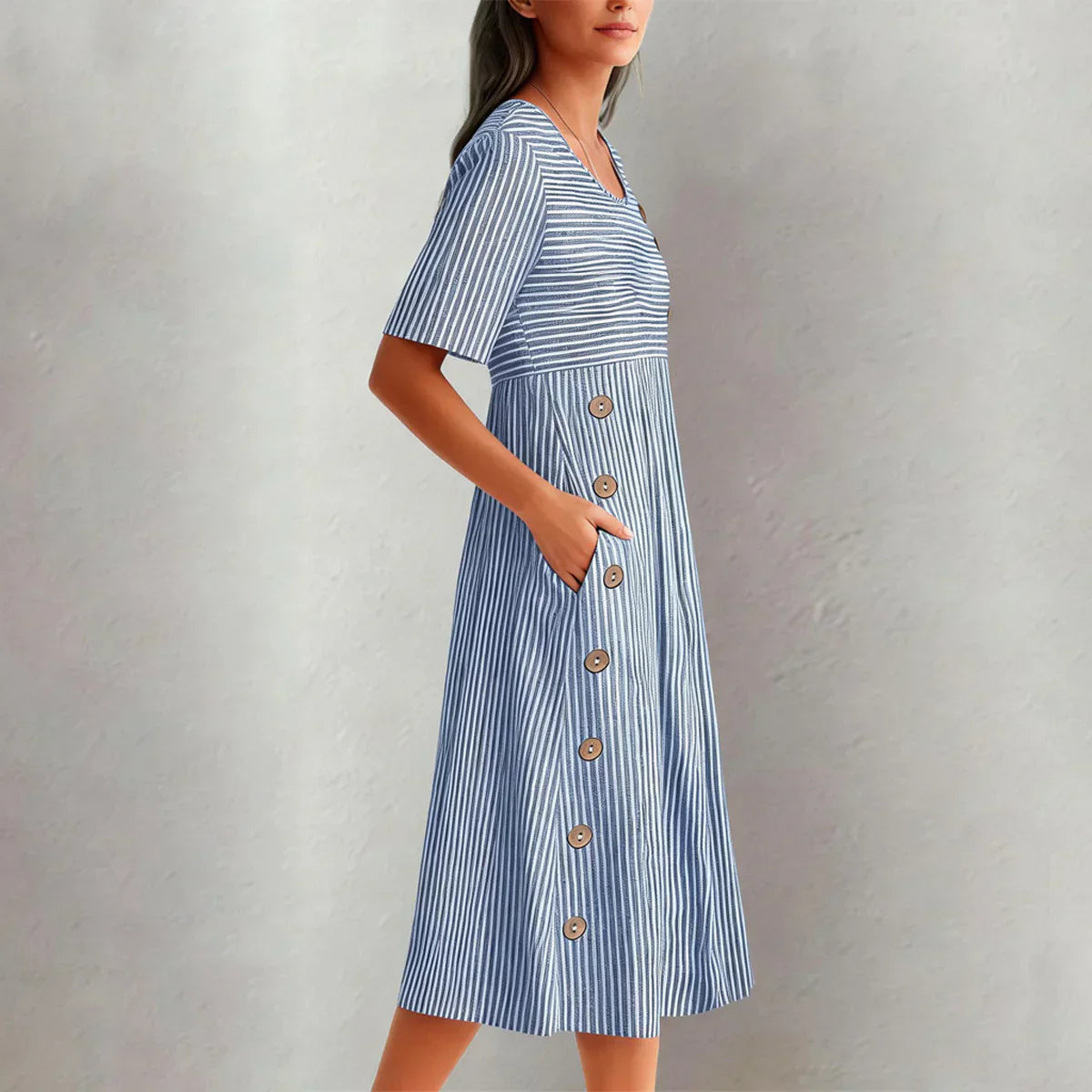 Vestido Midi a Rayas Wanda