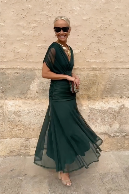 Louise | Vestido Maxi Elegante de Fiesta con Escote en V