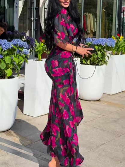 VIVIANA – VESTIDO MAXI ENVOLVENTE DE ELEGANCIA FLORAL