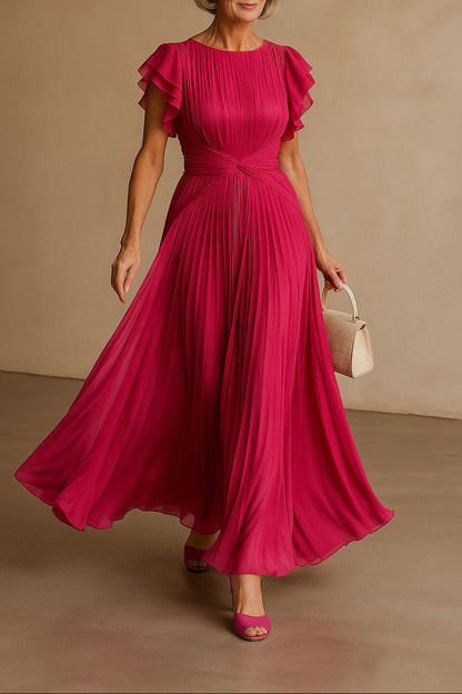 Vestido de Noche Plisado Elegante - Alta Costura Atemporal