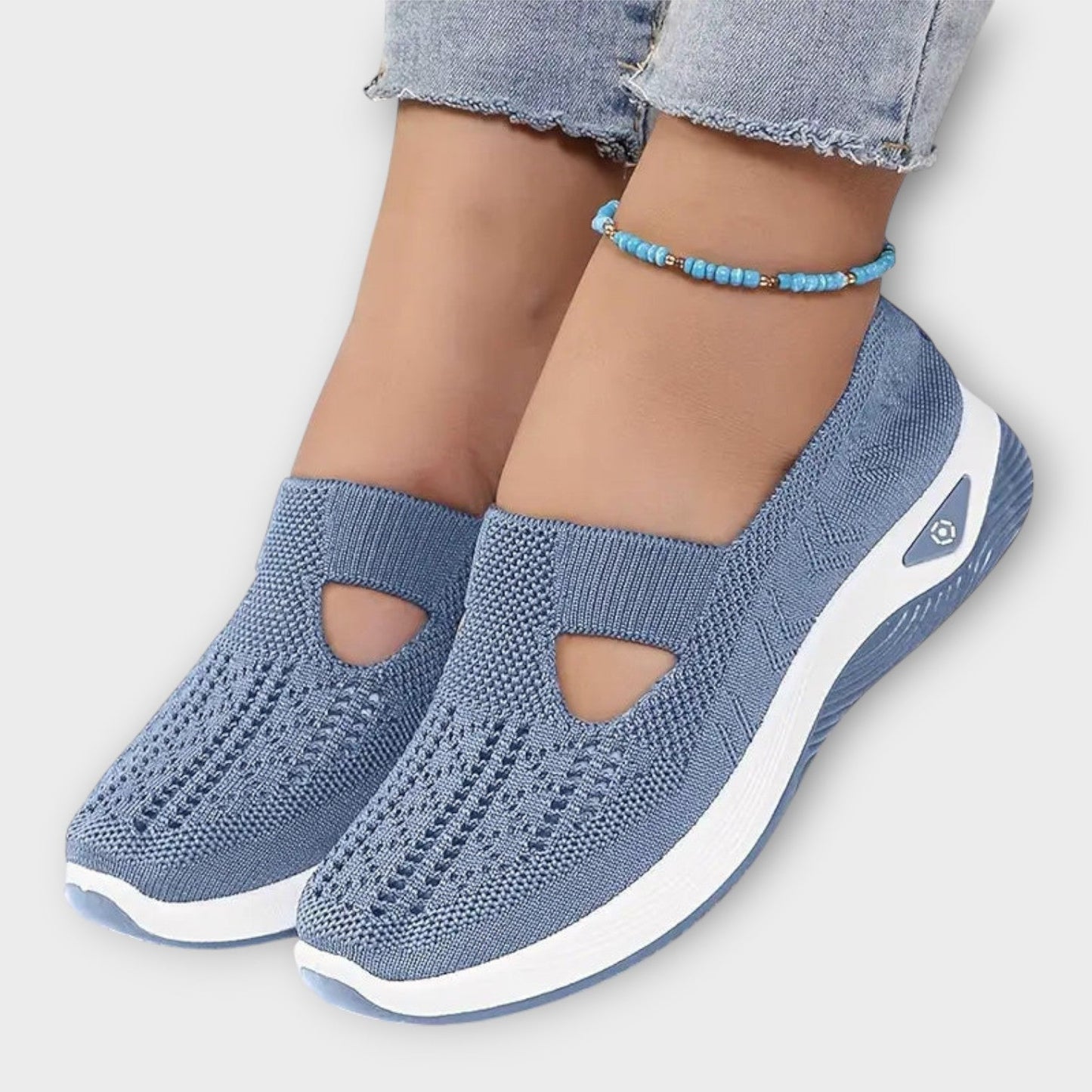 Zapatillas de paseo slip-on de malla confort