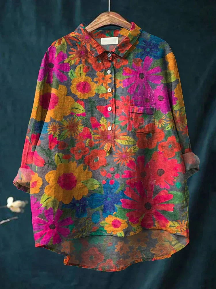 Lois | Camiseta con Estampado de Plantas