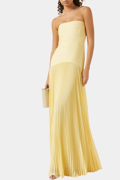 Deia Vestido Maxi de Malla con Mangas Acampanadas