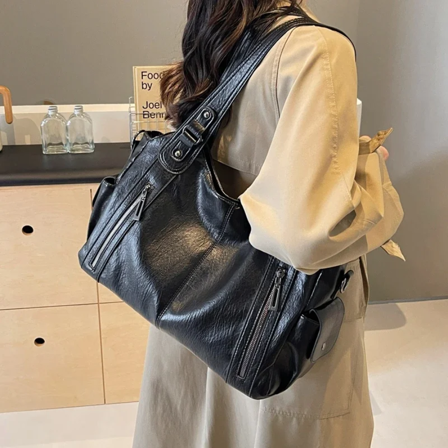 Uma - Bolso de Hombro de Gran Capacidad con Doble Cierre