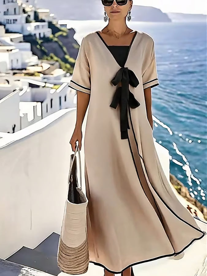 Vestido de lino suave y relajado