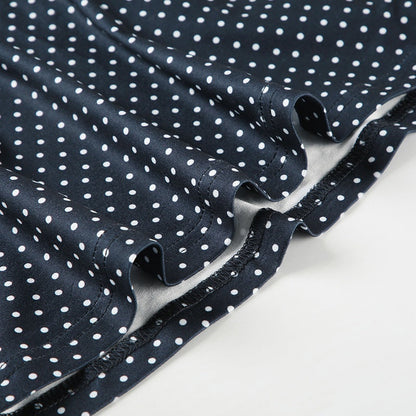 Vestido Mini Sin Mangas con Lunares para Mujer con Cintura Ajustada