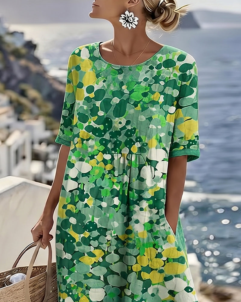 Vestido Fluido con Estampado