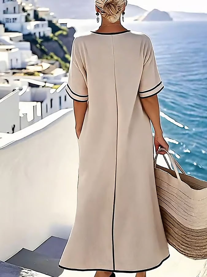 Vestido de lino suave y relajado