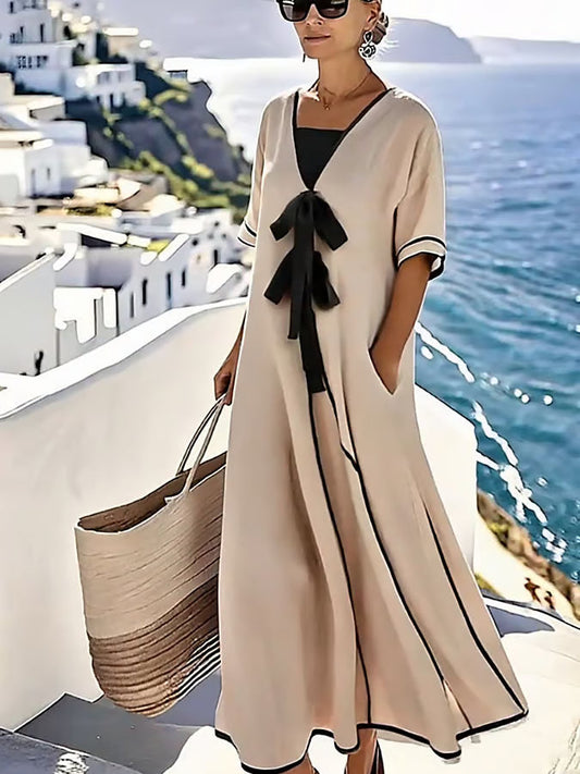 Vestido de lino suave y relajado