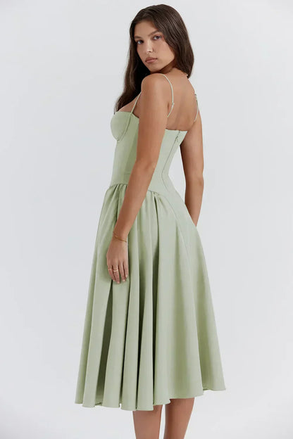 Elara | Vestido de Verano Corsé Elegante