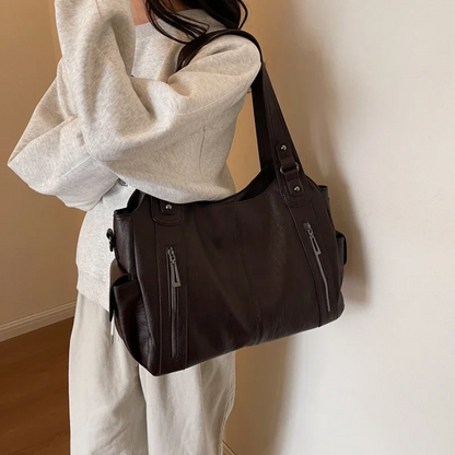 Uma - Bolso de Hombro de Gran Capacidad con Doble Cierre
