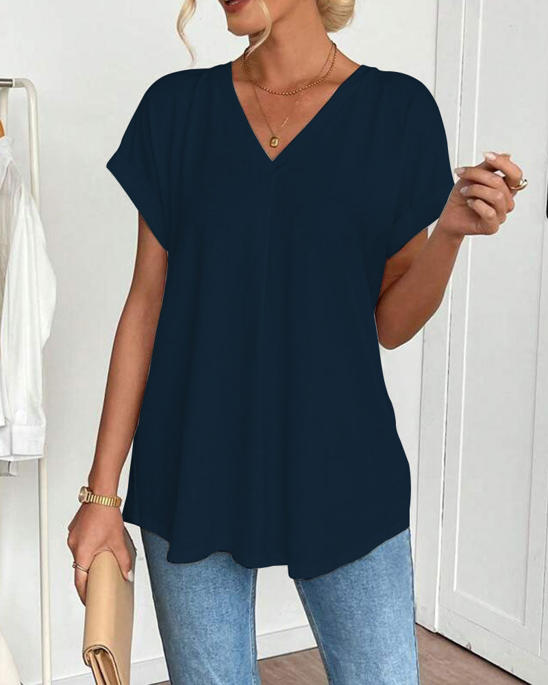 BLUSA CLÁSICA TRUDE DE MANGA CORTA
