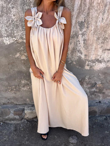 Vestido Floral Escote en U - Elegancia Atemporal