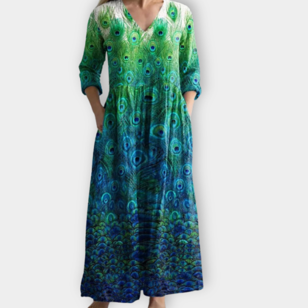 Wendelina | Vestido Maxi Boho de Lujo Elaborado con Tejido Premium Suave