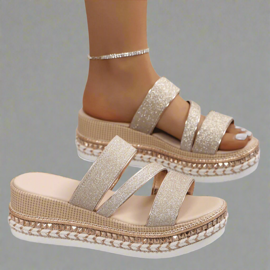 Adriana - Sandalias con plataforma glamorosa