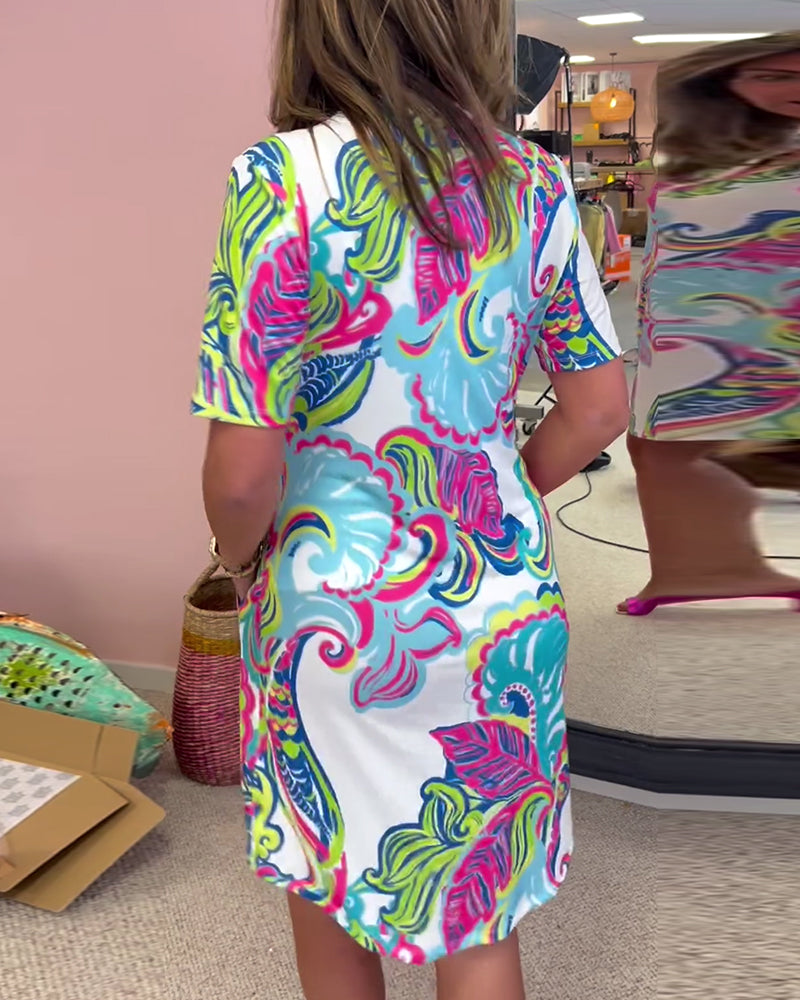 Vestido Ajustado Impreso