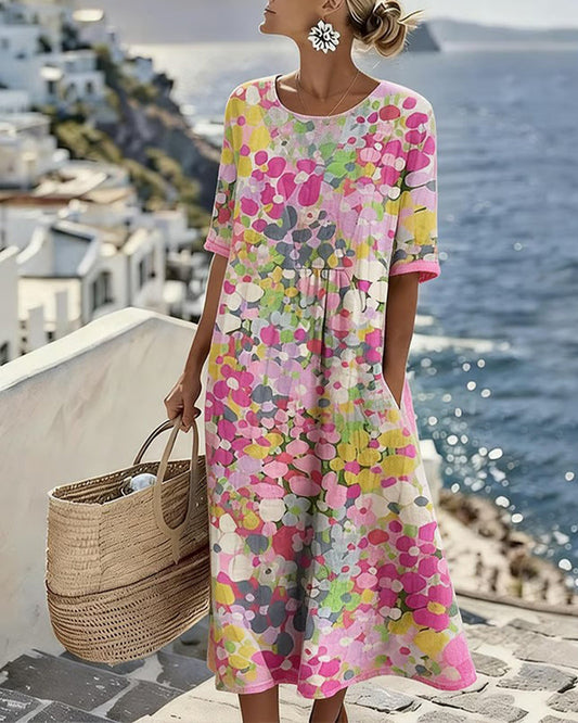 Vestido Fluido con Estampado